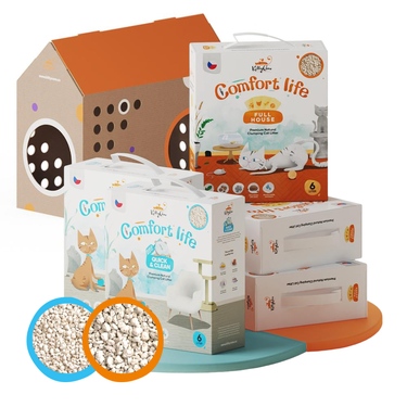 3x stelivo Full House, 3x6 l + 2x Quick & Clean, 2x6 l