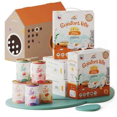 4x stelivo Full House, 4x6 l + 6x konzerva Zuii, 6x400 g