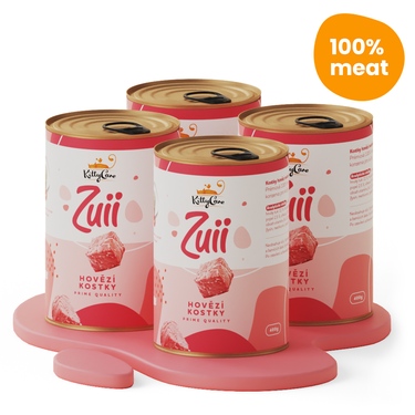 4x Kostky hovězí svaloviny, 4x400 g