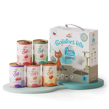 1x stelivo Quick&Clean, 6 l + 5x konzerv, 5x400 g